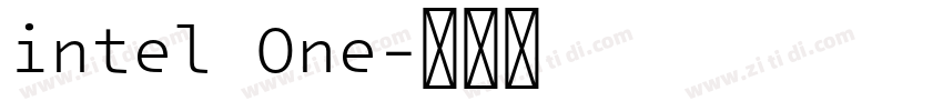 intel One字体转换